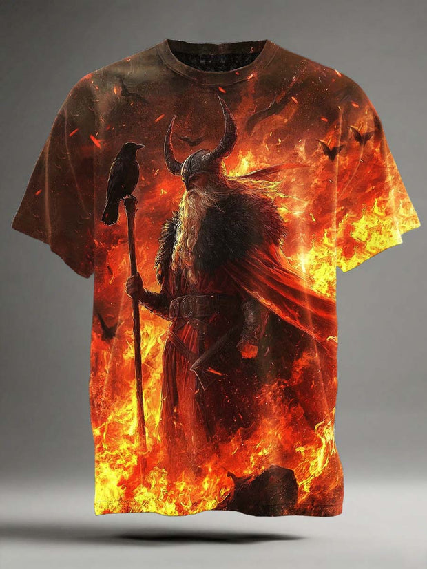 Nordic Culture Printed Casual Short Sleeve T-Shirt