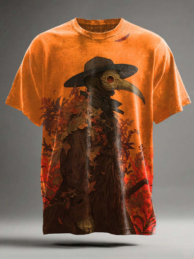 Plague Doctor Printed Casual Short Sleeve T-Shirt