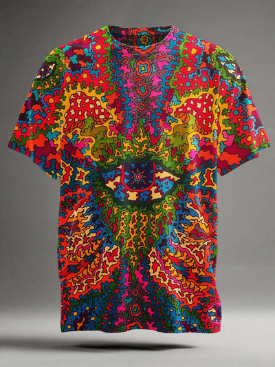 Psychedelic Eye Abstract Art Print Casual Short-Sleeve T-Shirt