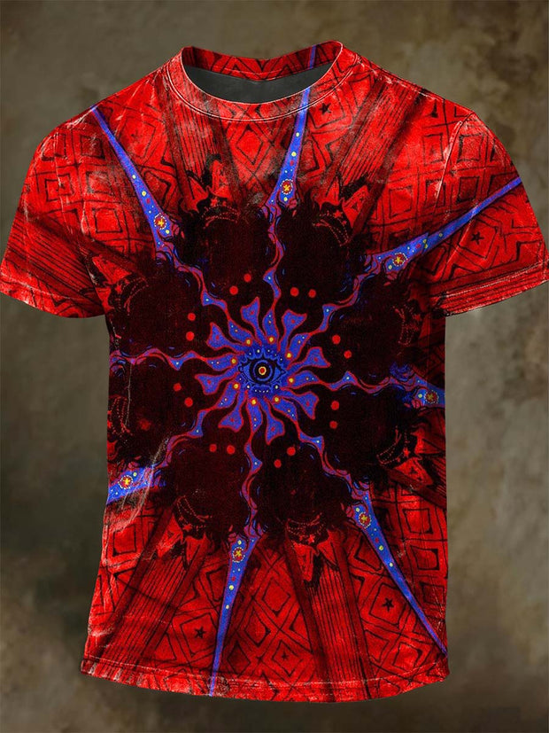 Halloween Dark Eyes Printed Casual Short Sleeve T-shirt