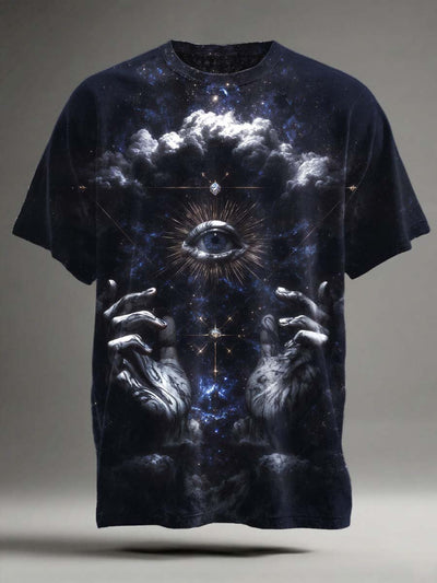 Abstract Psychedelic Void Print Casual Short-Sleeve T-Shirt