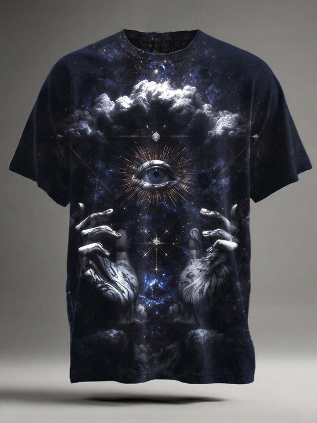 Abstract Psychedelic Void Print Casual Short-Sleeve T-Shirt
