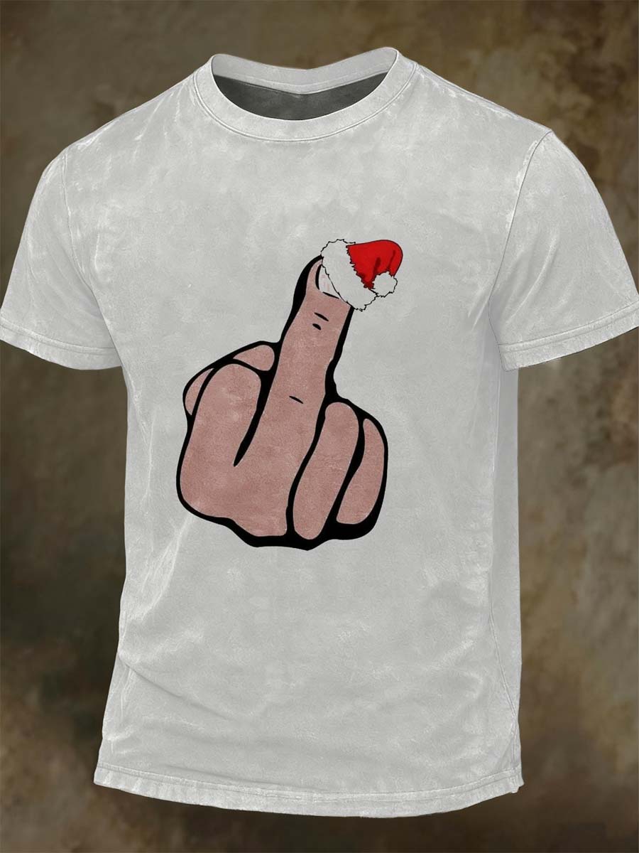 Funny Christmas Print Casual Short-Sleeve T-Shirt