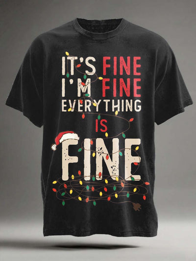 I'm Everything Christmas Printed Casual Short-Sleeve T-Shirt