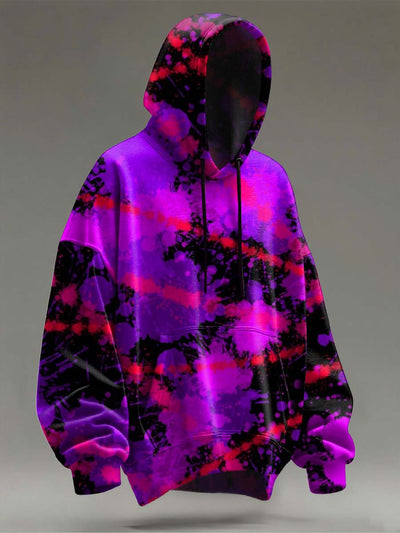Abstract Ink-Splash Art Print Casual Hooded Sweatshirt