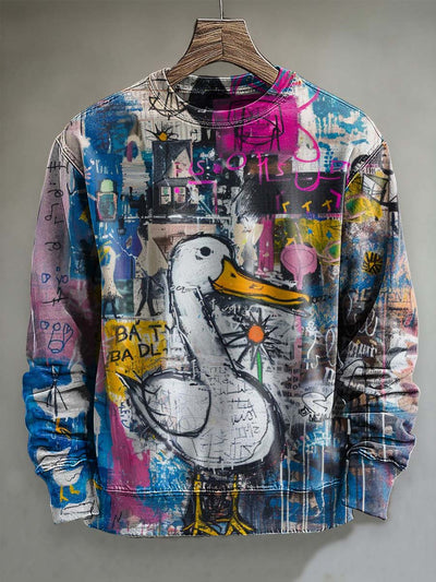 Street Abstract Graffiti Art Print Casual Crewneck Sweatshirt