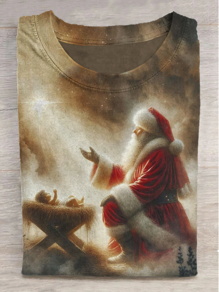 Christmas Nativity Printed Short Sleeve T-Shirt