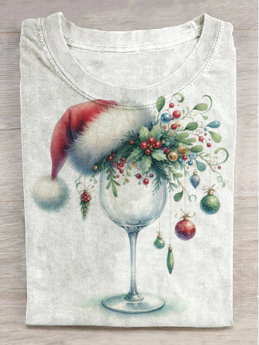 Christmas Mug Printed Short Sleeve T-Shirt