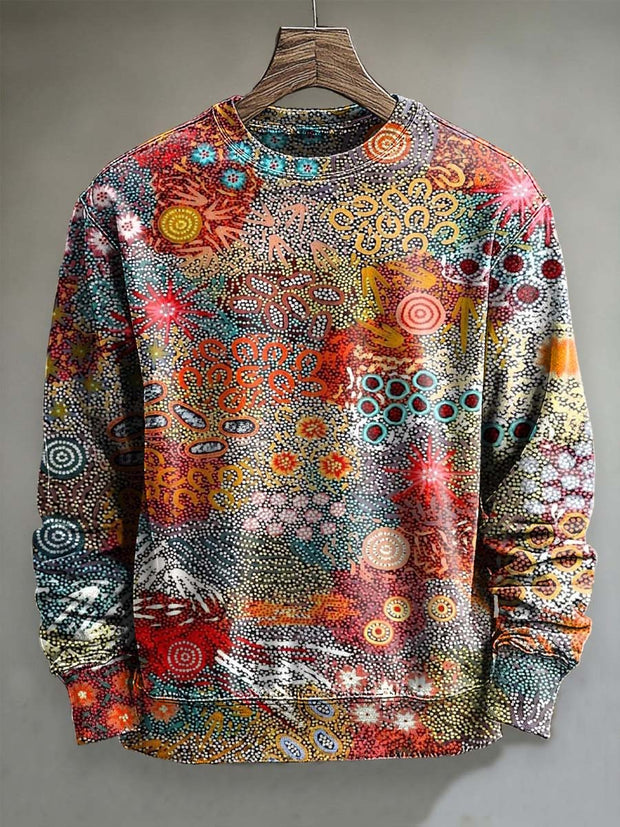 Colorful Abstract Art Print Casual Crewneck Sweatshirt