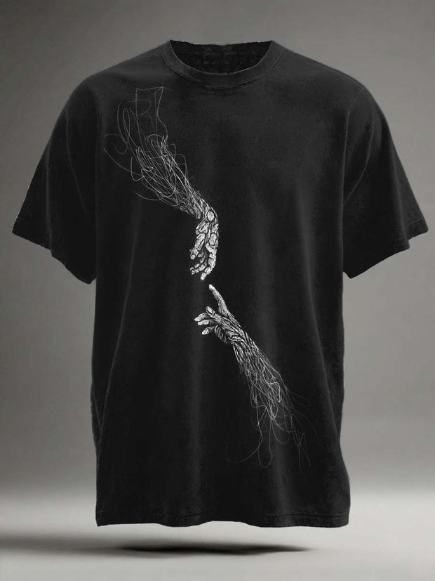 Abstract Art Hand-Printed Casual Short-Sleeve T-Shirt