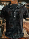 Vintage Polka Dot Casual Short-Sleeve Shirt