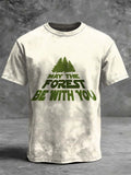 "May the Forest Be With You" Printed Casual Short-Sleeve T-Shirt