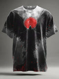 Blood Moon Angel: Printed Casual Short-Sleeve T-Shirt