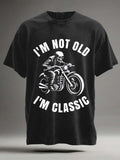 Skull Motorcycle Print Casual Short-Sleeve T-Shirt
