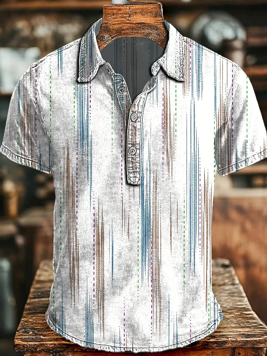 Polka Dot Print Casual Short-Sleeved Shirt