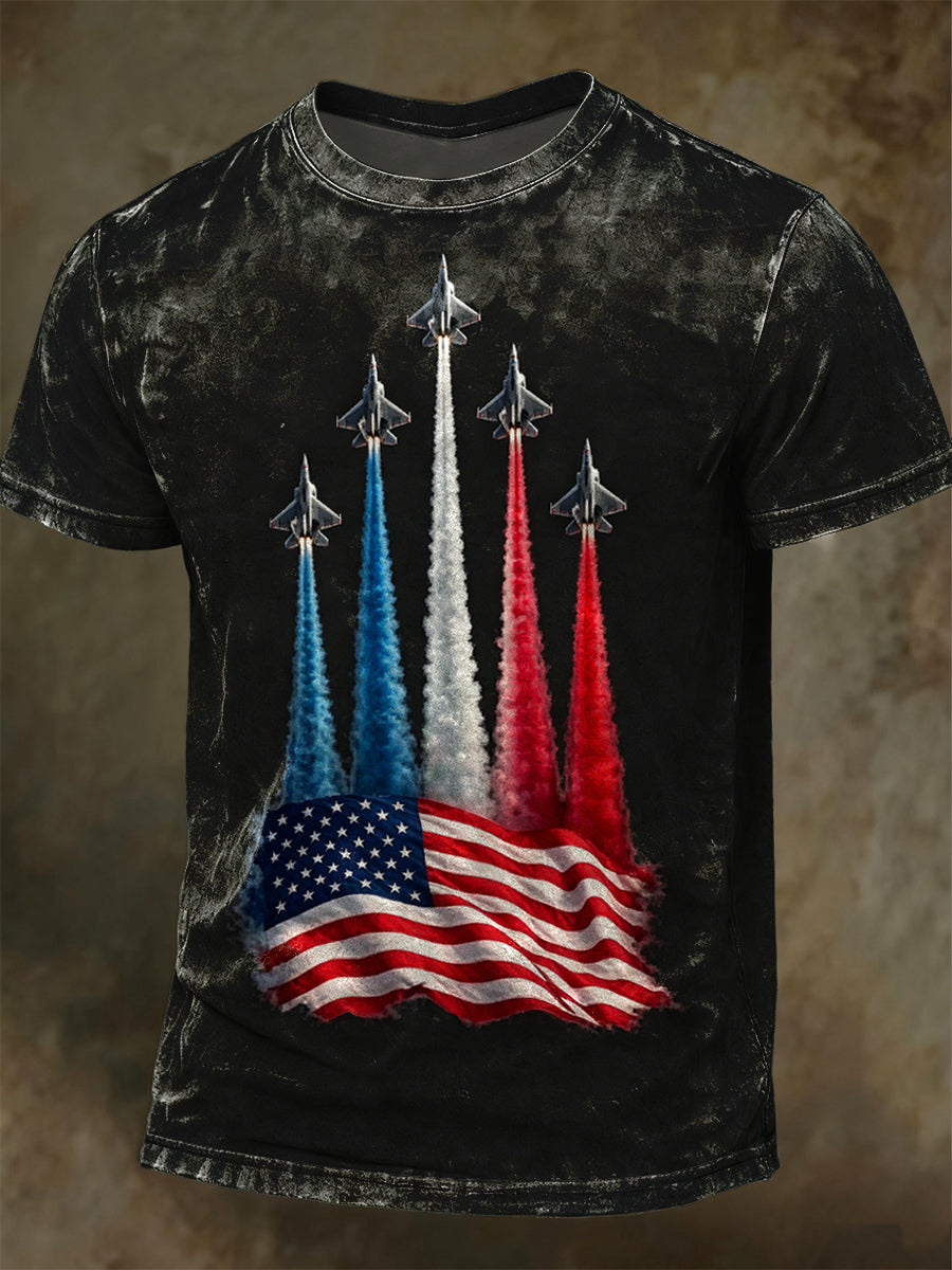 USA Printed Casual Short-Sleeve T-Shirt