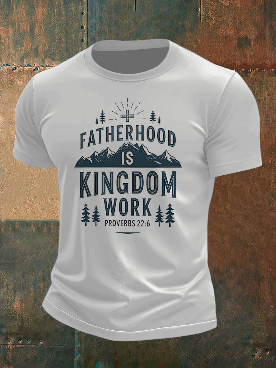 God's Duty Print Casual Short-Sleeve T-Shirt