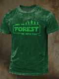 Tree Print Casual Short-Sleeve T-Shirt