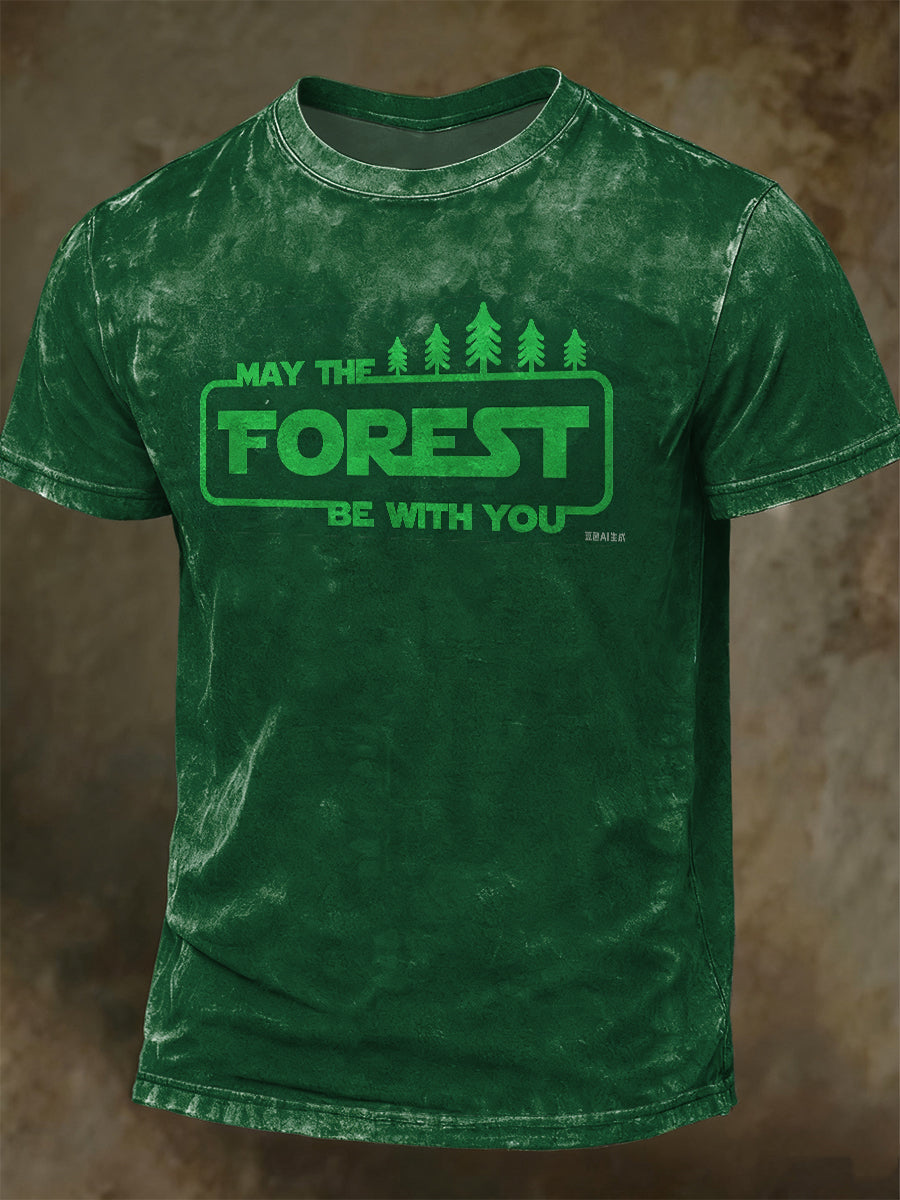 Tree Print Casual Short-Sleeve T-Shirt