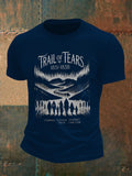 Blood and Tears Road Print Casual Short-Sleeve T-Shirt