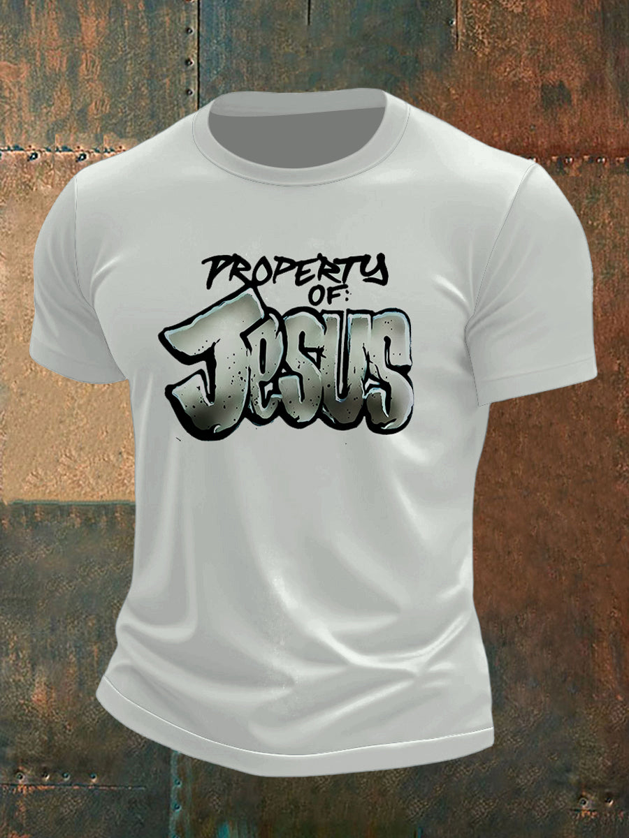 God Print Casual Short-Sleeve T-Shirt