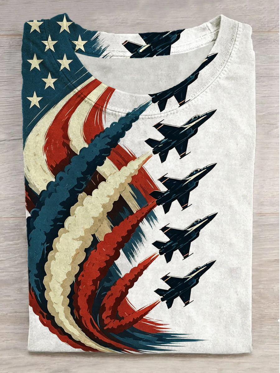USA Printed Casual Short-Sleeve T-Shirt