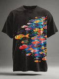 Tropical Fish Print Casual Short-Sleeve T-Shirt