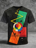 Abstract Geometric Print Casual Short-Sleeve T-Shirt