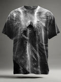 Holy Light Angel Knight Printed Casual Short-Sleeve T-Shirt