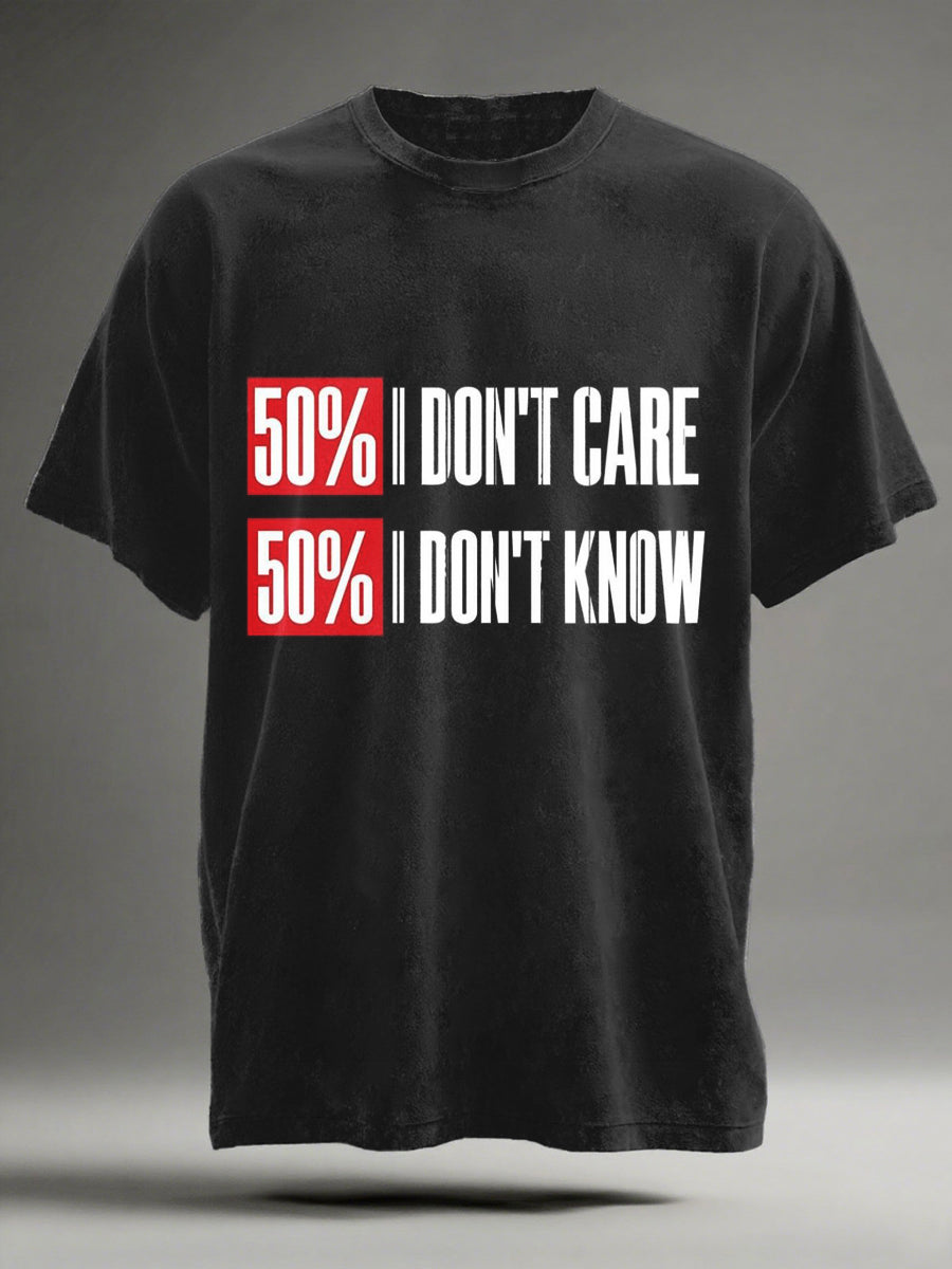 Fun Slogan Printed Casual Short-Sleeve T-Shirt