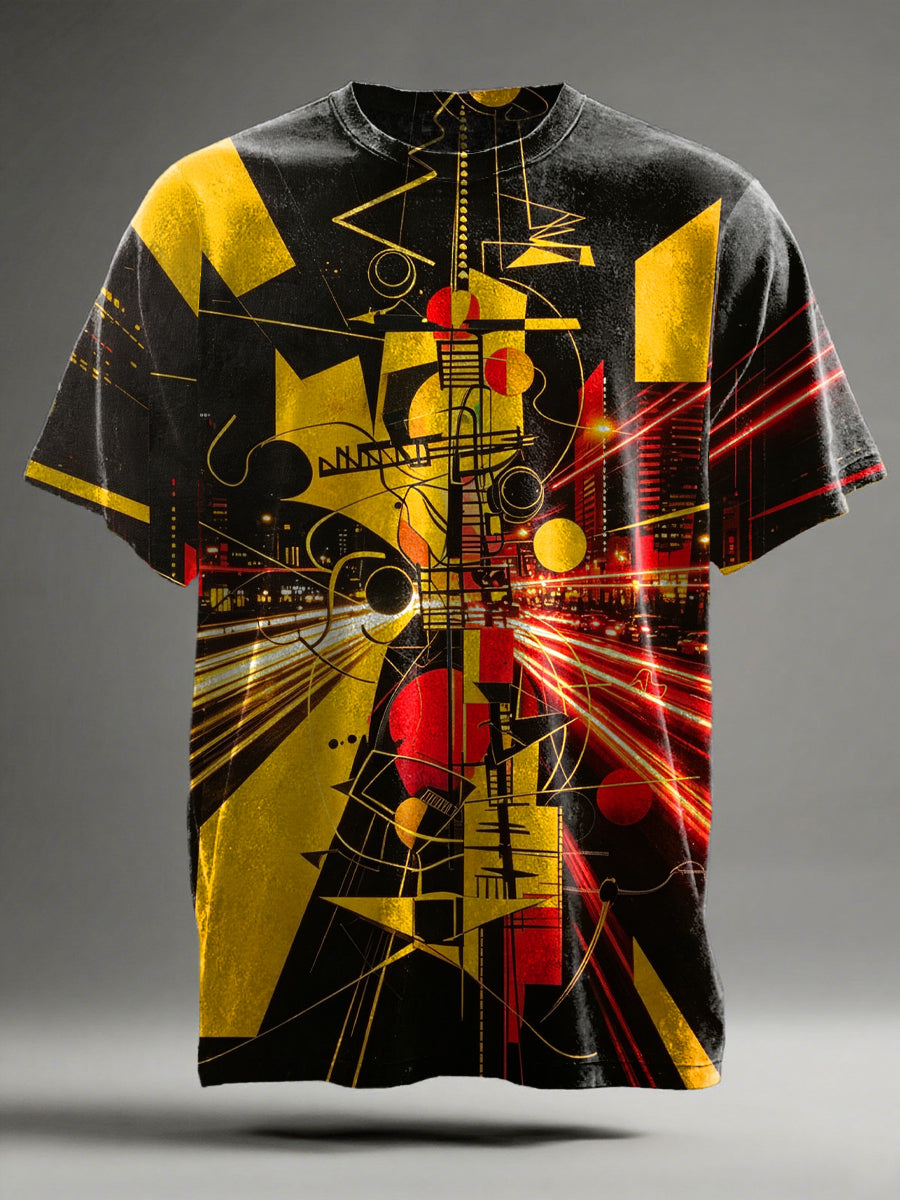Geometric Kandinsky Abstract Art Print Short-Sleeve T-Shirt