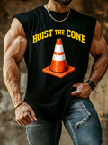 Men's Hoist The Cone Baseball Lover Printed Tank Tops