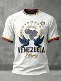 Men’s Venezuelan Strong Print Casual T-shirt