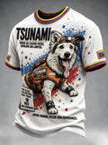 Men’s Venezuela Rescue Hero Tsunami 3D-Printed Casual T-shirt