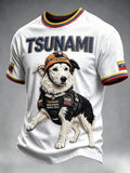 Men’s Venezuela Hero Dog ‘Tsunami’ Print Casual T-shirt