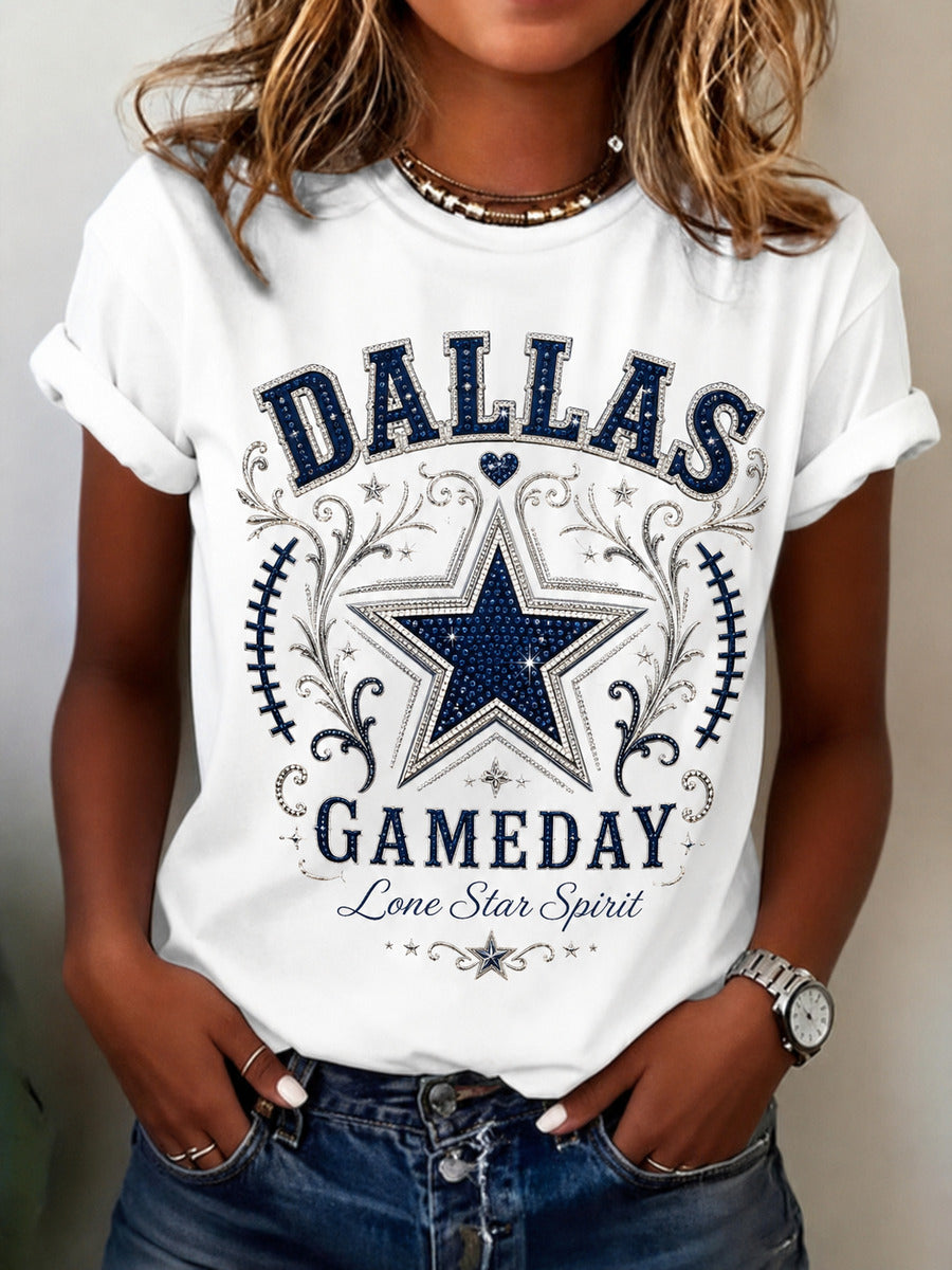 Women’s Rugby Printed Casual T-Shirt