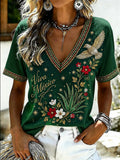 Women’s Mexico Independence Day Print Casual Short-Sleeve T-Shirt