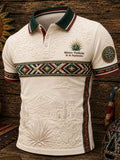 Men’s Mexican Independence Day Printed Casual Short-Sleeve Polo Shirt