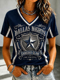 Women’s Rugby Printed Casual T-Shirt