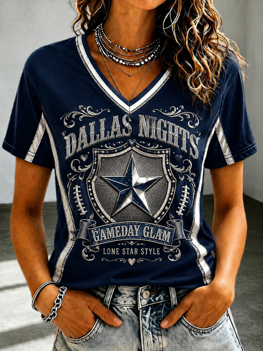 Women’s Rugby Printed Casual T-Shirt