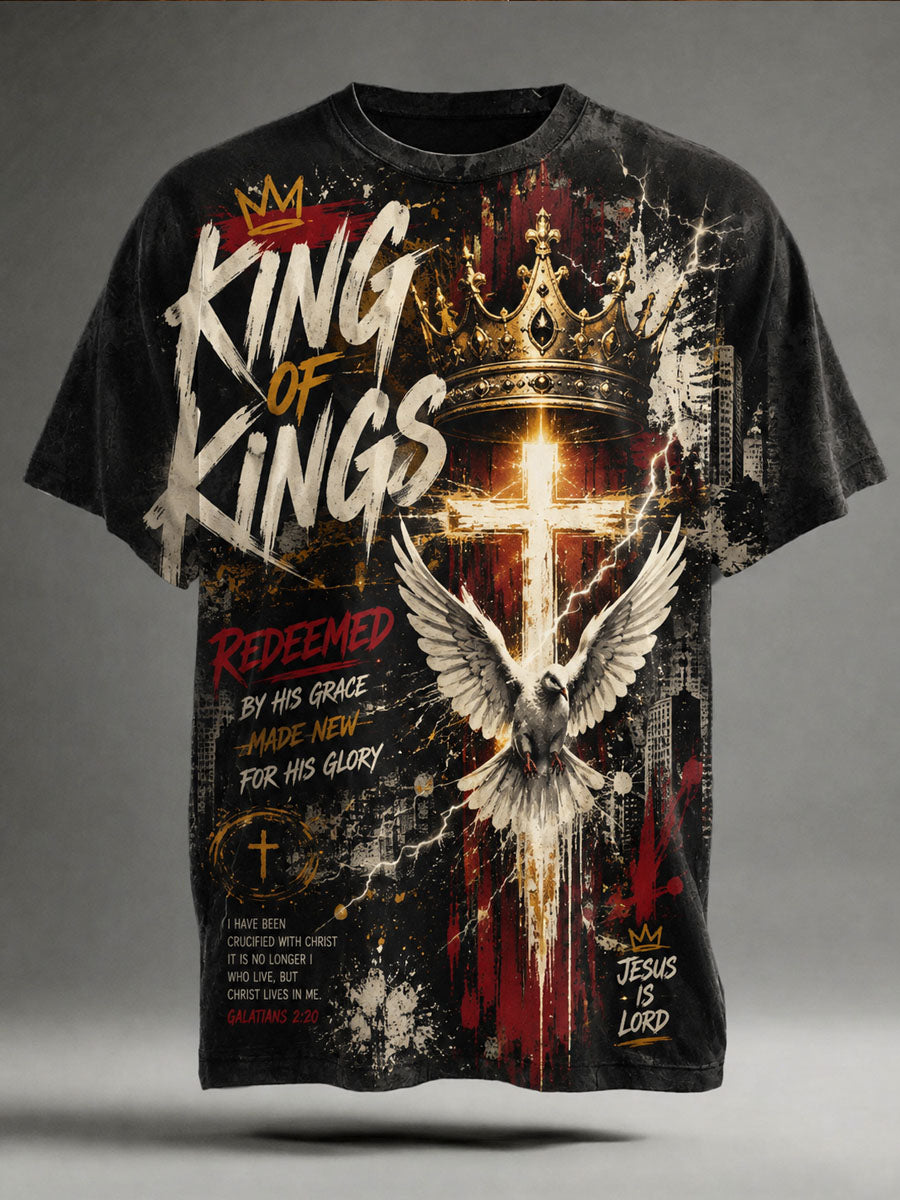 Jesus Faith Printed Casual Short-Sleeve T-Shirt