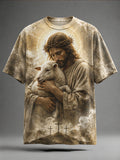 Jesus Faith Printed Casual Short-Sleeve T-Shirt