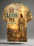 Jesus Faith Printed Casual Short-Sleeve T-Shirt