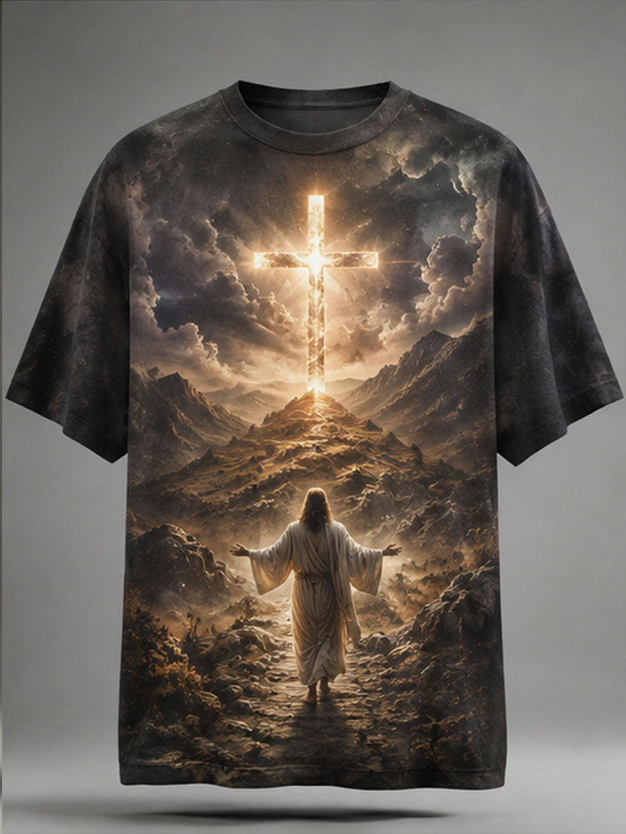 Jesus Faith Printed Casual Short-Sleeve T-Shirt