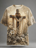 Jesus Faith Printed Casual Short-Sleeve T-Shirt