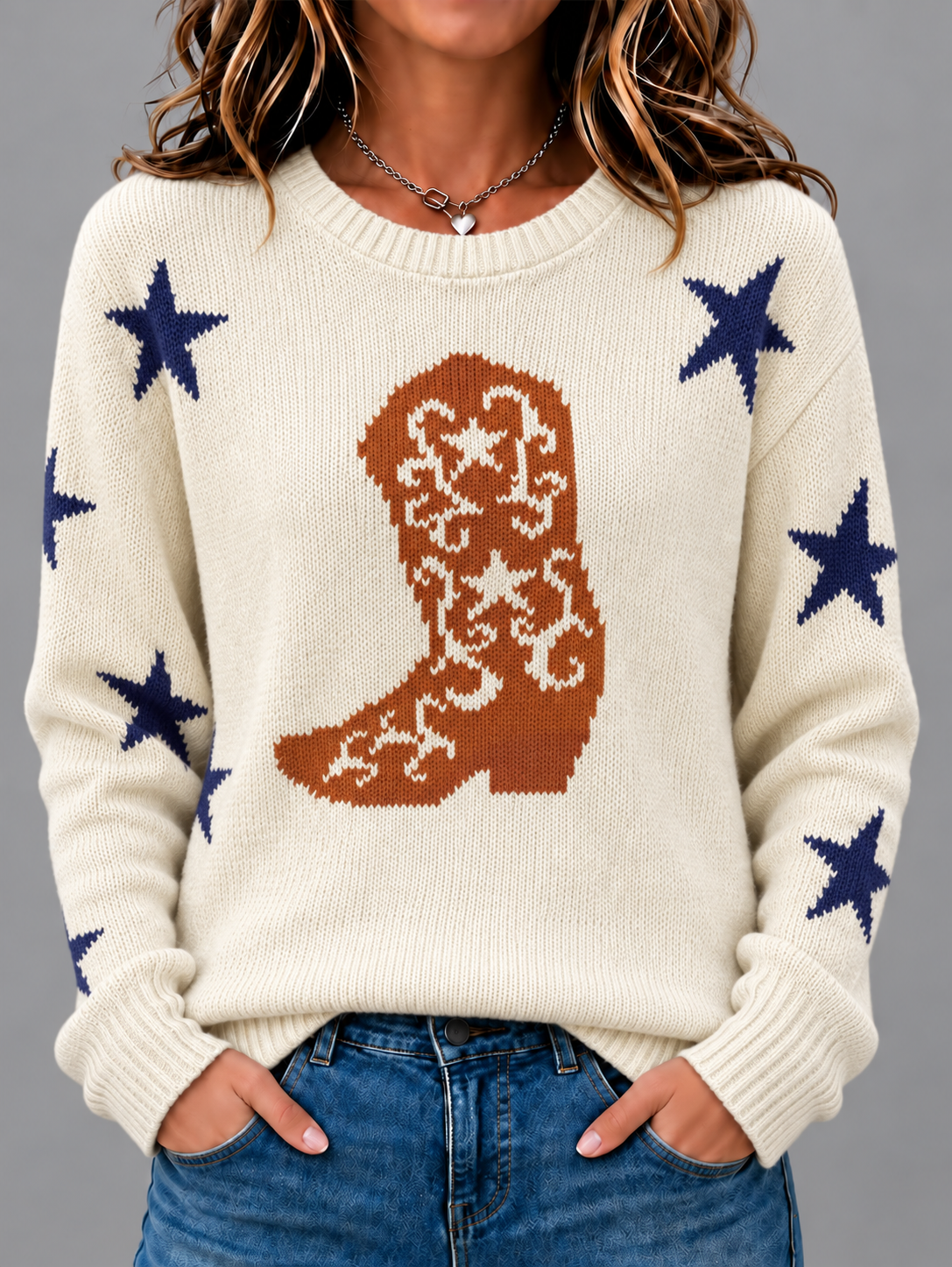 Women's West Long-sleeved Sweater